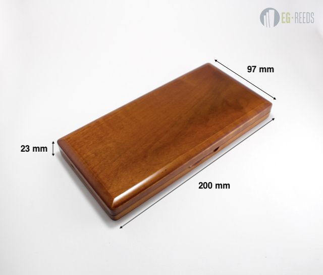 Yibuy Oboe Reed Case Box Spray Lacquer Surface Solid Wood Holds 3 Oboe Reeds Maroon Against Moisture