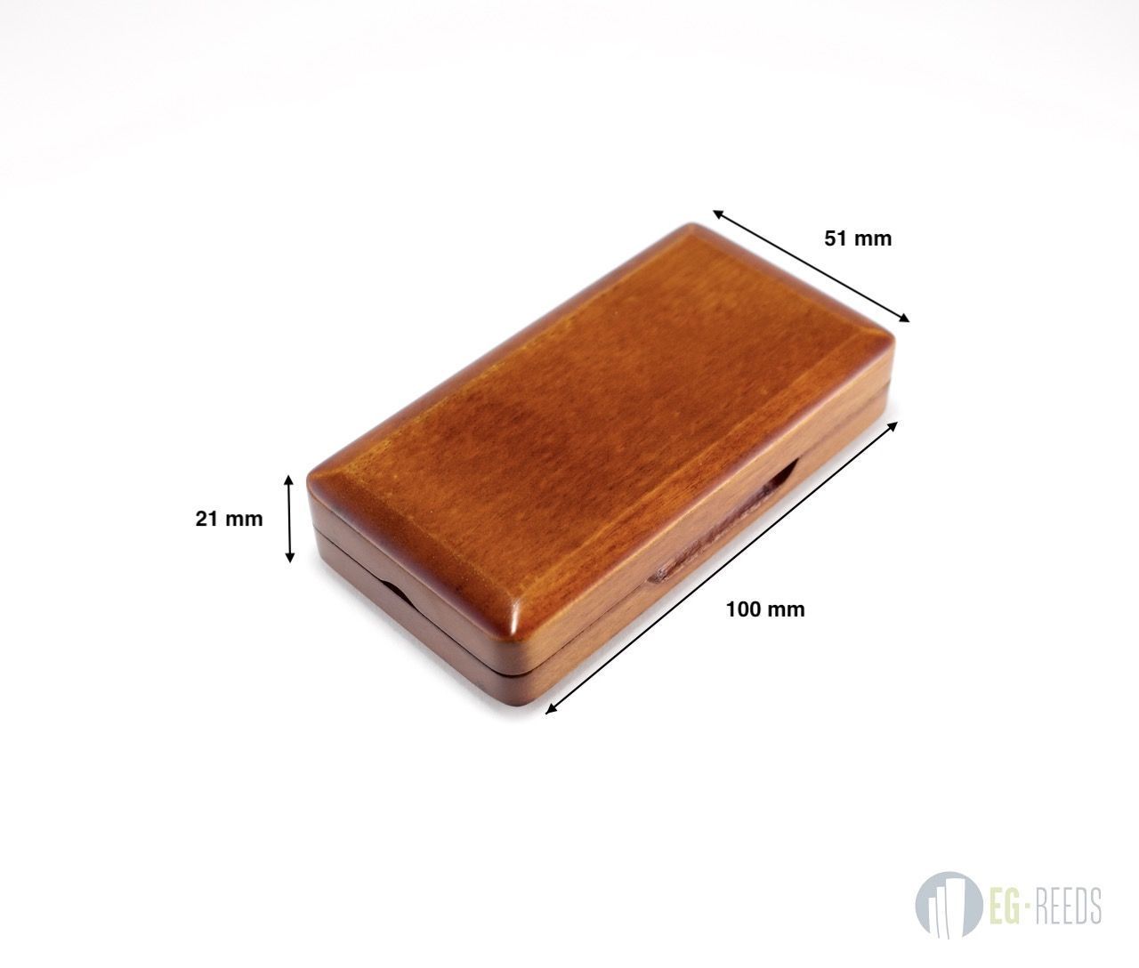 Yibuy Oboe Reed Case Box Spray Lacquer Surface Solid Wood Holds 3 Oboe Reeds Maroon Against Moisture